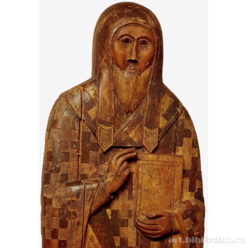 Святитель Евфимий, архиепископ Новгородский. Рельеф с крышки раки