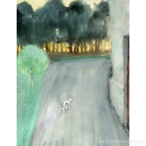 Пейзаж с кошкой. Витебск