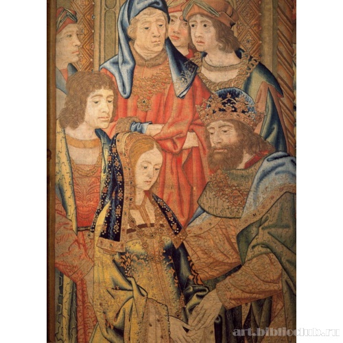 Гобелен «Брак Давида и Вирсавии» в зале Ковров. Деталь