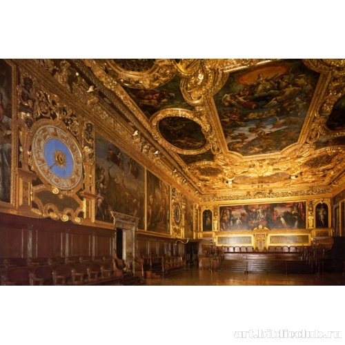 Дворец Дожей. Вид Зала Сената