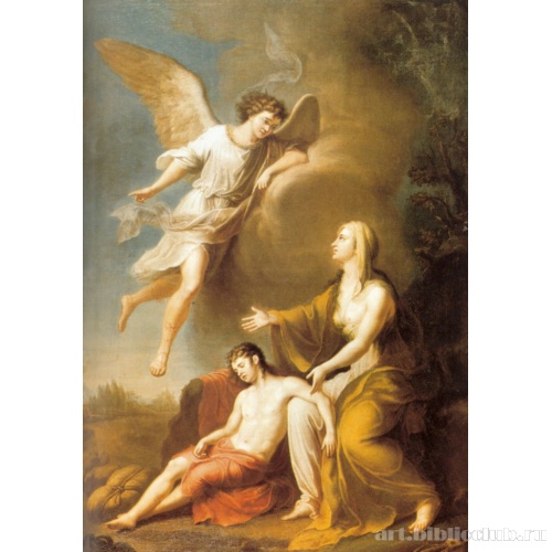 Изгнанная Агарь с малолетним сыном Измаилом в пустыне