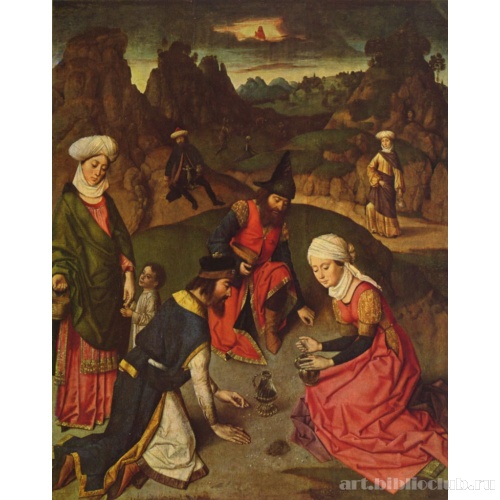 Сбор манны. Алтарь церкви Святого Петра в Левене