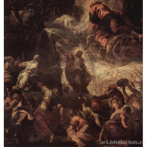 Моисей, иссекающий воду из скалы