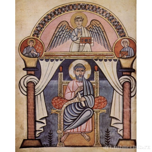 Кодекс Ауреуса Кентерберийского, сцена: св. Матфей