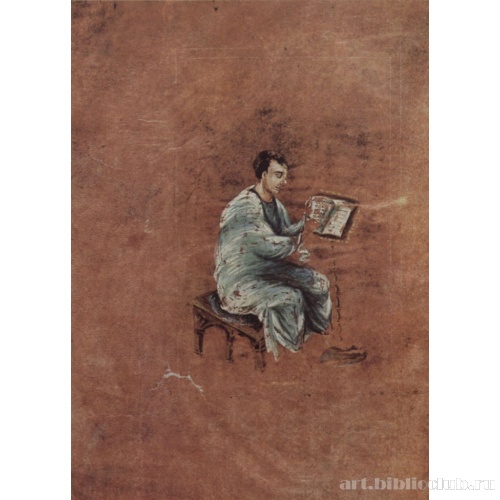 Евангелие Сан-Медард де Суси, сцена: Евангелист