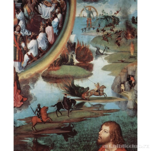 Св. Иоанн Евангелист на острове Патмос. Фрагмент