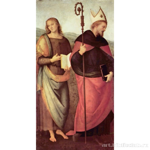 Алтарь св. Августина, сцена: Иоанн Креститель и св. Августин