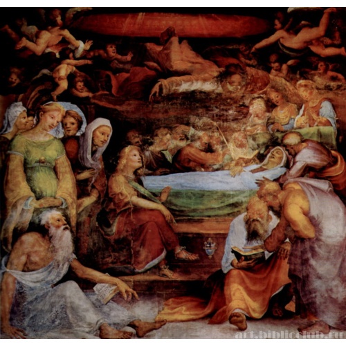 Фрески в капелле св. Бенединка в Сиене, сцена: Смерть Марии