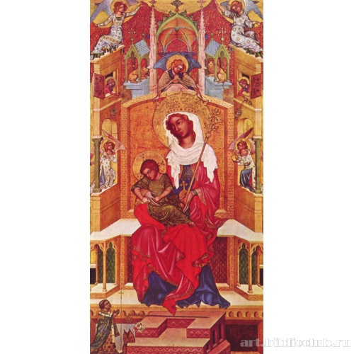 Глатцеровская Богоматерь, сцена: Мария на троне с младенцем