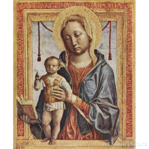 Мария с книгой и благославляющим младенцем Христом