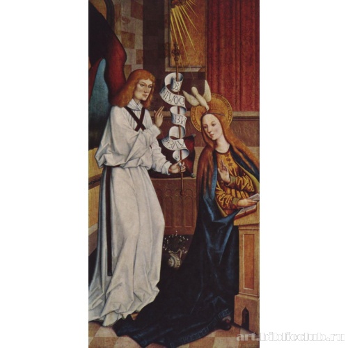 Благовещение Марии, Эшахский алтарь, левая створка внутренняя сторона