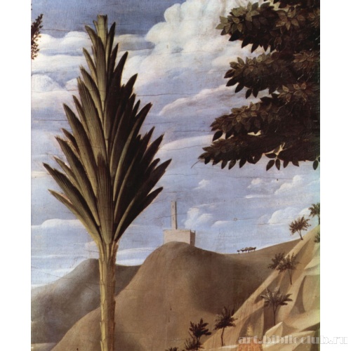 Снятие с креста, деталь: Пейзаж