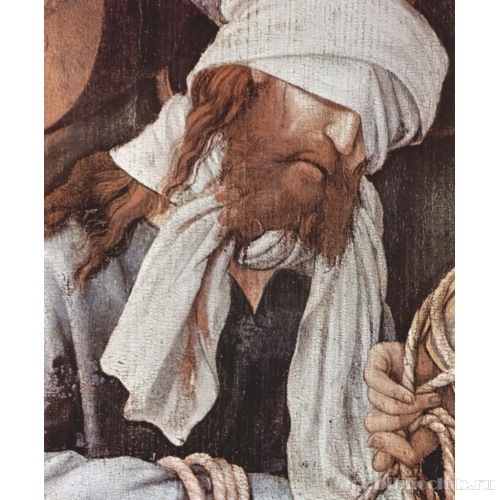 Осмеяние Христа, деталь: Христос