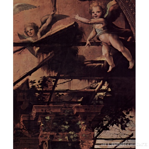 Рождество, деталь: Ангел и архитектура