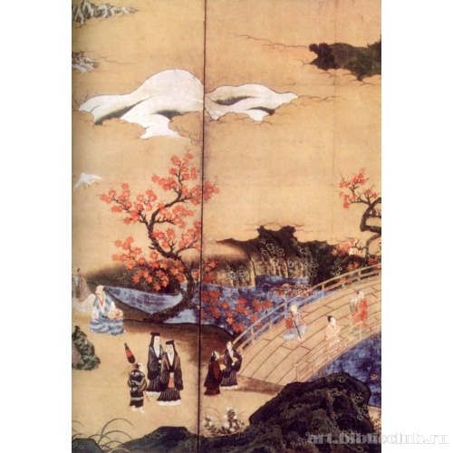 Любование кленами на горе Такао. Фрагмент