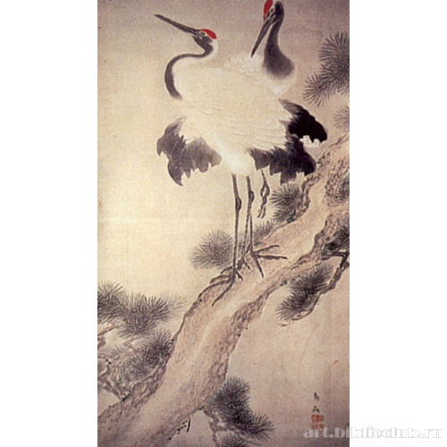 Журавли и сосна. Фрагиент