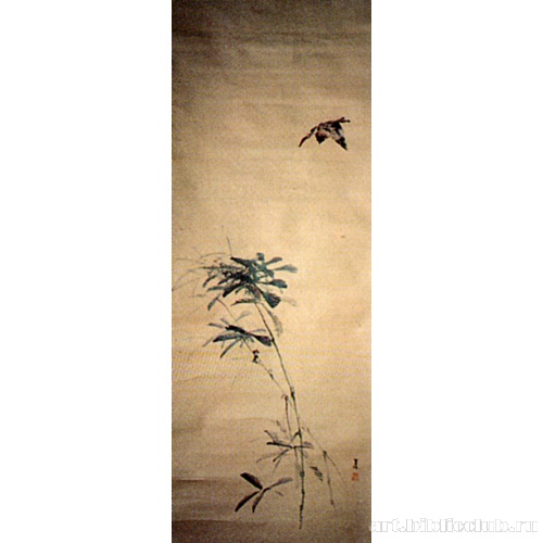 Воробей и растения