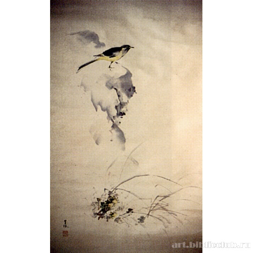 Птичка и осенние травы (деталь)