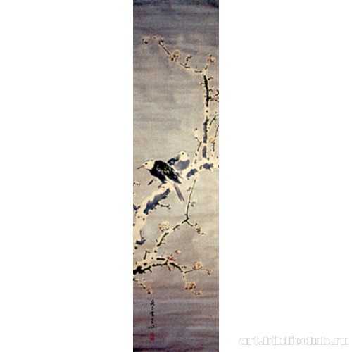 Птицы на заснеженной сливе