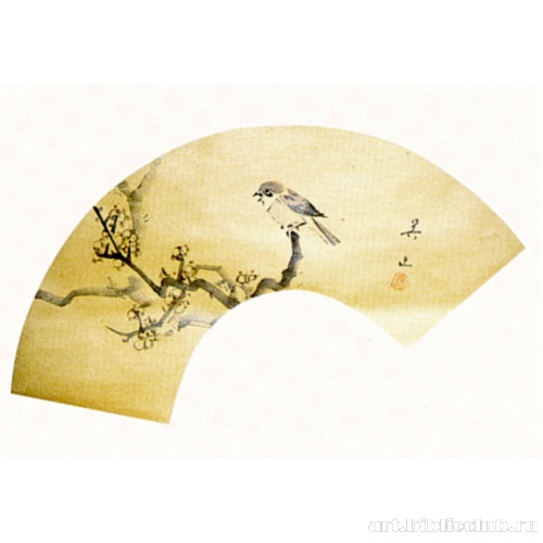 Воробей на ветке сливы