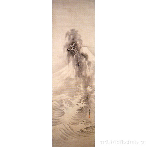 Дракон, взбирающийся на гору Фудзи