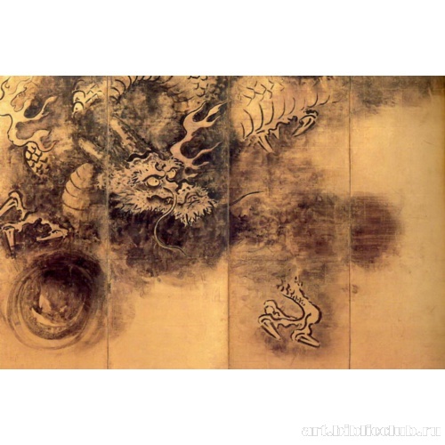 Дракон в облаках; Гора Фудзи (фрагмент)