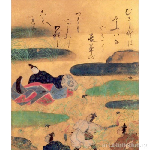 Мусасино. Сцена из «Повести об Исэ»