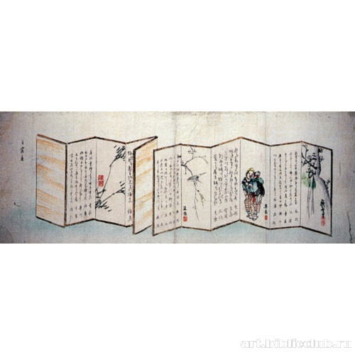 Ширмы, украшенные картинами и каллиграфией