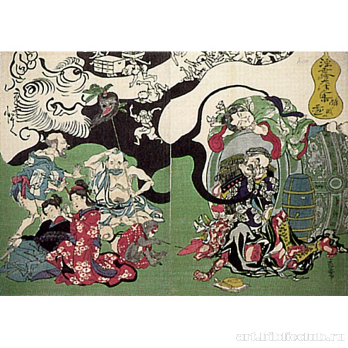 Спящие (из серии «Народные картинки Оцу»)