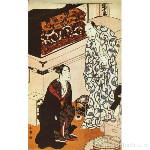 Савамура Содзюро III и Ямасита Мангику в «зеленой комнате»