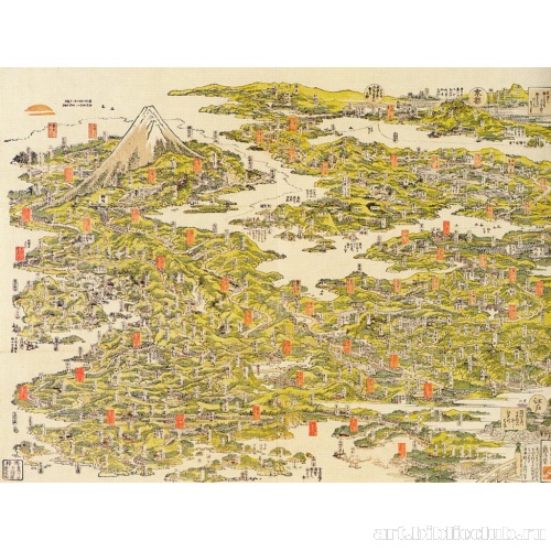 Карта знаменитых мест на дороге Токайдо