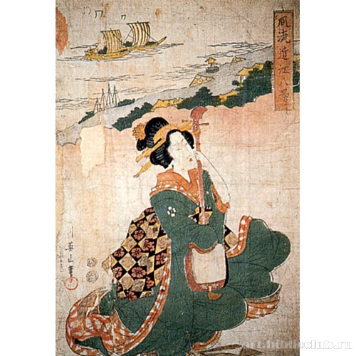 Возвращение парусных лодок в Ябасэ (серия «Восемь видов Оми»)