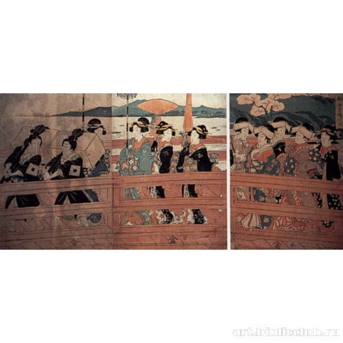 Процессия на мосту Адзума, Эдо