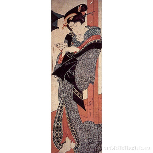 Женщина, читающая письмо при свете фонаря