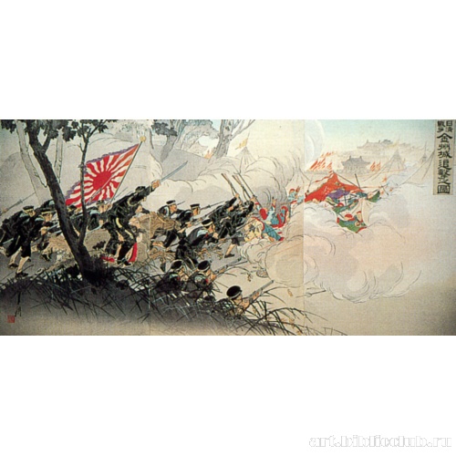 Преследование врага до замка Кинсю во время японо-китайской войны