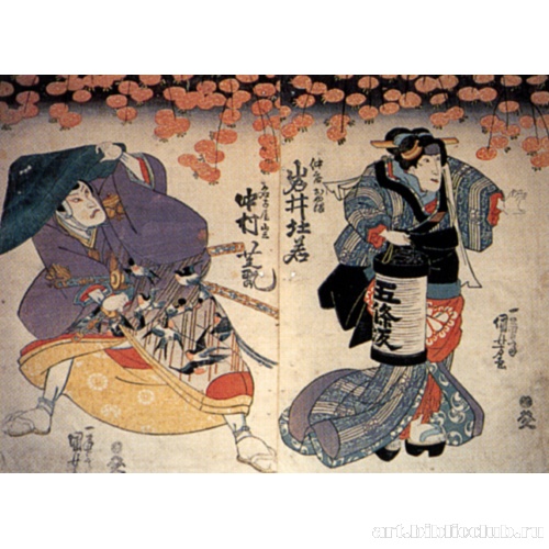 Иваи Тодзяку в роли Накаи Ояма, Накамура Сикан в роли Нагоя Сандза