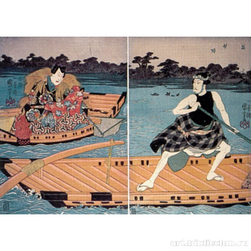 Самурай и рыбак в лодках