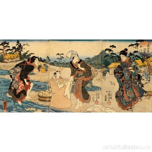 Река Тамагава в Тефу в провинции Мусаси