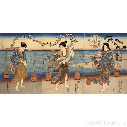 Тидори (Ржанка) над рекою Тамагава в провинции Муцу