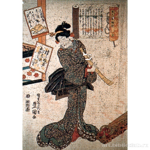 Фуниа но Асаясу (лист 36 из серии «Хякунин иссю»)