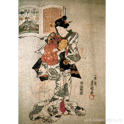 Фудзивара Митинобу (лист 52, серия «Митатэ (уподобление) «Хякунин иссю