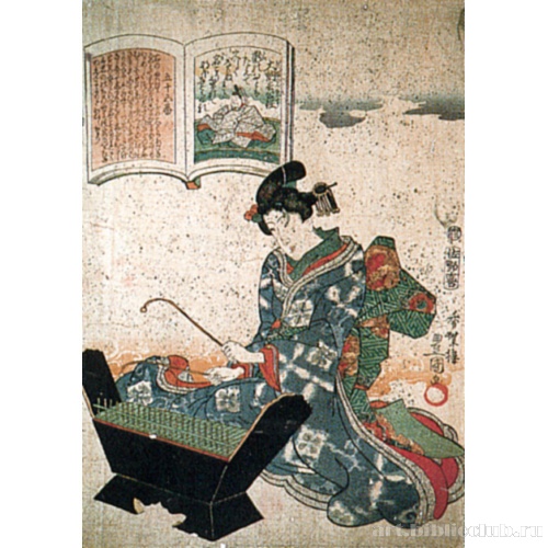 Дайнагон Кинто (лист 55, «Митатэ (уподобление) «Хякунин иссю