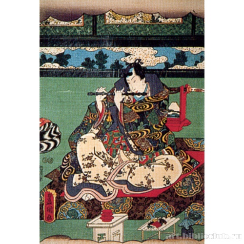 Мицуудзи, играющий на флейте