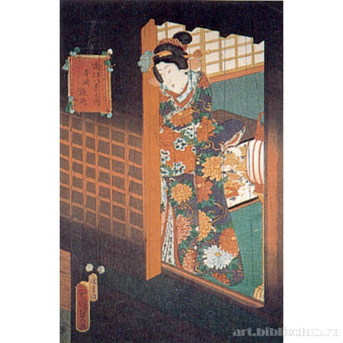 Ночной дождь в Карадзаки (серия «Восемь видов Оми»)