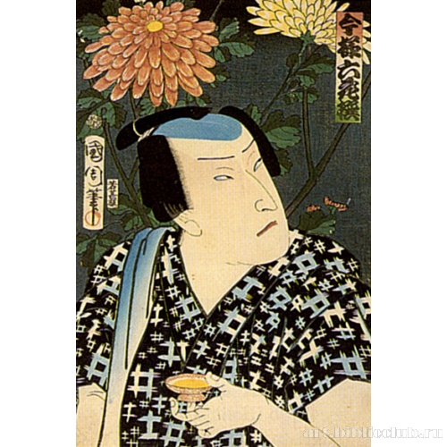 Хризантема. Серия: «Шесть актеров, подобно цветам украшающим современную сцену»