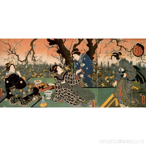 Любование цветением вишни во 2-м месяце. Серия: «12 месяцев»