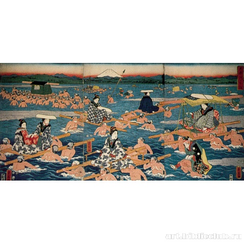 Переправа вброд через реку Ои