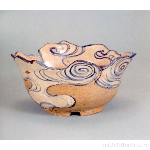 Чашка для чайной церемонии с изображением стремительного речного потока