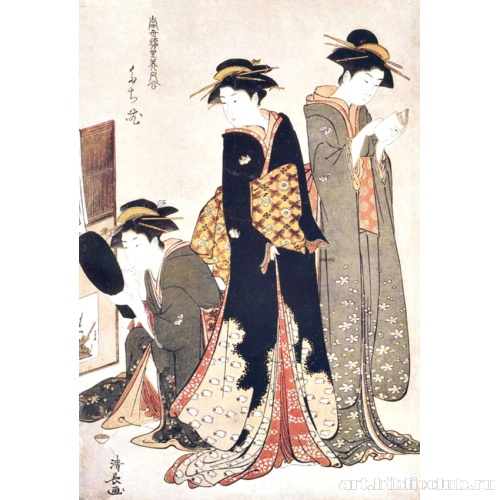 Три гейши за утренним туалетом