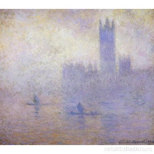 Чайки. Река Темза в Лондоне. Здание Парламента